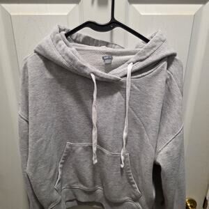 Aerie Gray Oversized Hoodie "Can't Stop Me" Graphic Pullover Sweatshirt Medium